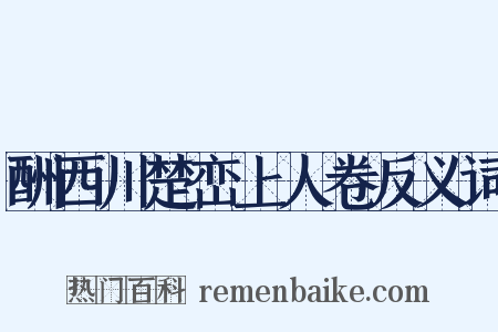 酬西川楚峦上人卷反义词是什么意思的图片